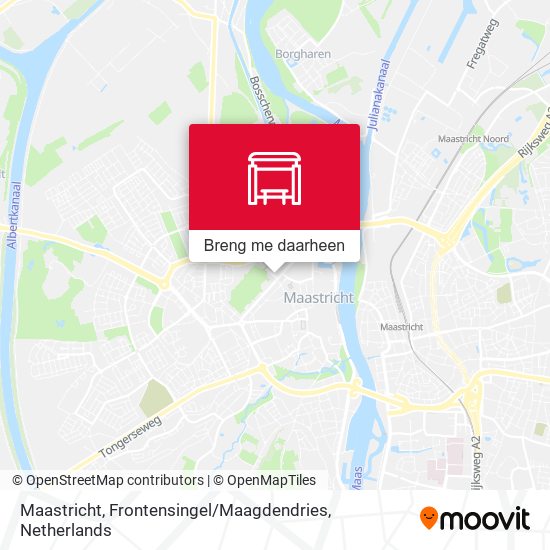 Maastricht, Frontensingel / Maagdendries kaart