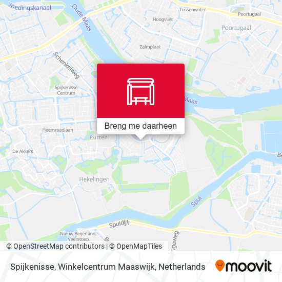 Spijkenisse, Winkelcentrum Maaswijk kaart