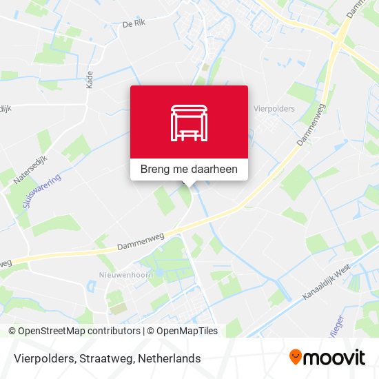 Vierpolders, Straatweg kaart