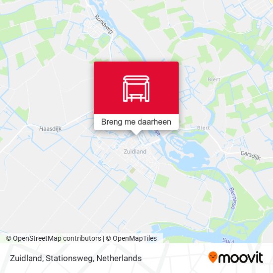 Zuidland, Stationsweg kaart