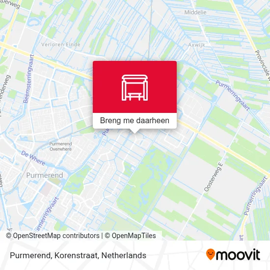 Purmerend, Korenstraat kaart