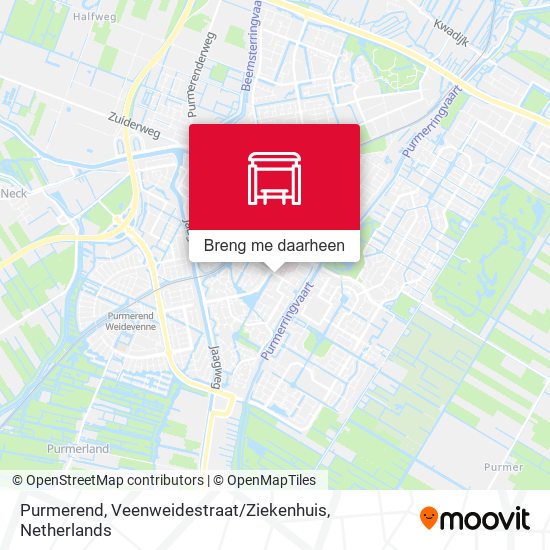 Purmerend, Veenweidestraat / Ziekenhuis kaart