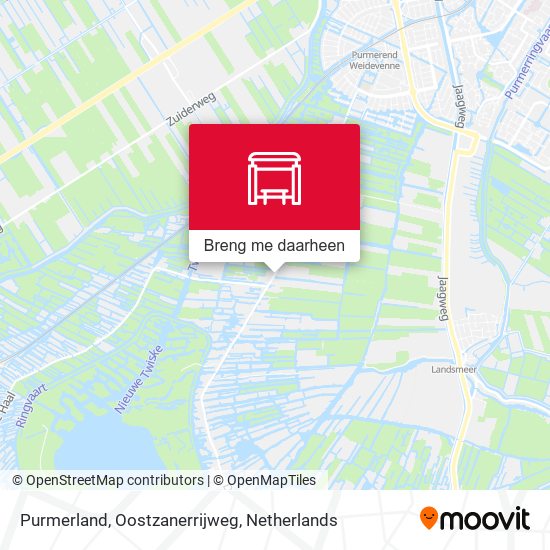 Purmerland, Oostzanerrijweg kaart