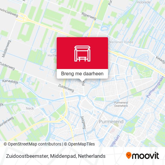 Zuidoostbeemster, Middenpad kaart