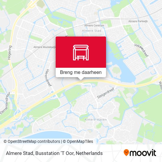 Almere Stad, Busstation 'T Oor kaart