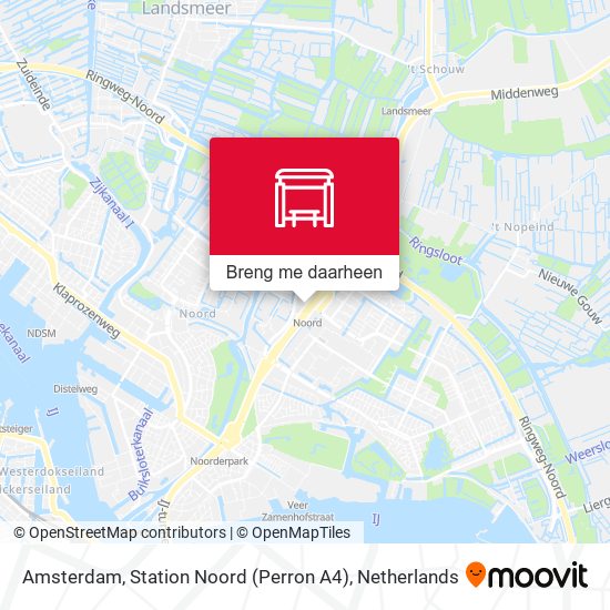 Amsterdam, Station Noord (Perron A4) kaart