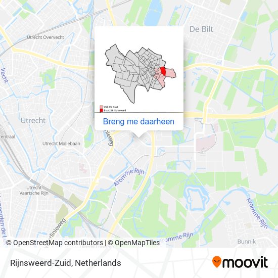 Rijnsweerd-Zuid kaart