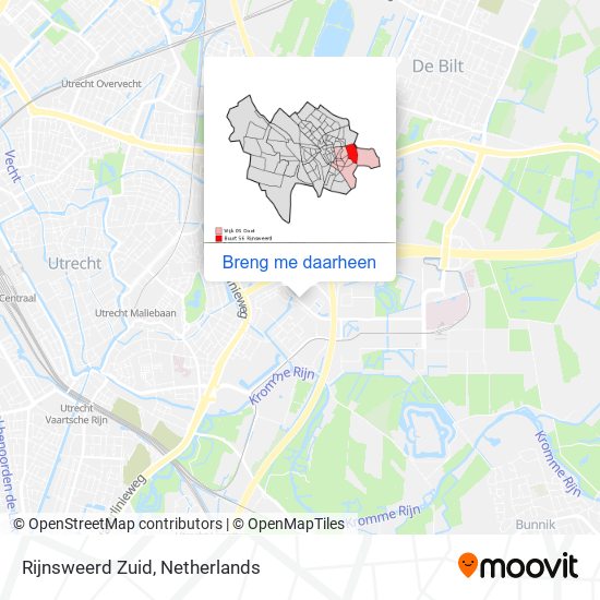 Rijnsweerd Zuid kaart