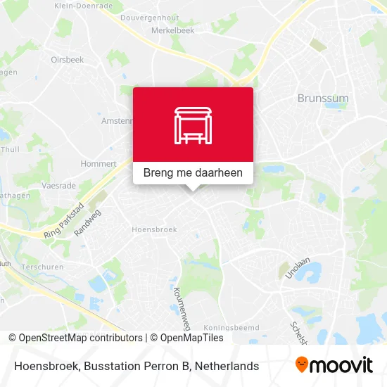 Hoensbroek, Busstation Perron B kaart
