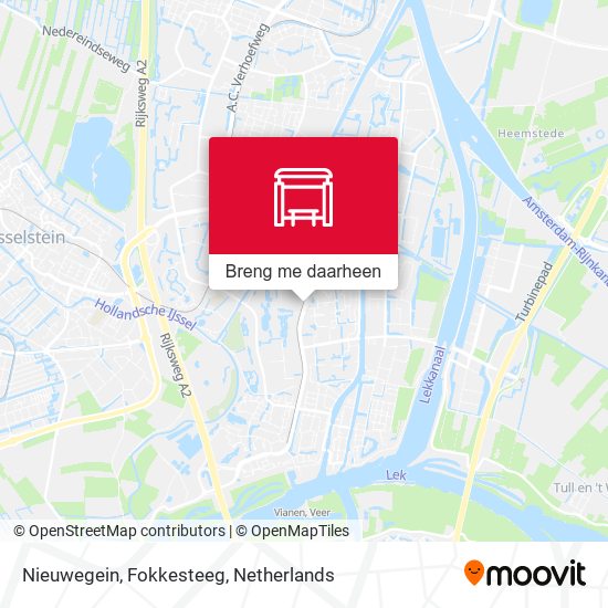 Nieuwegein, Fokkesteeg kaart