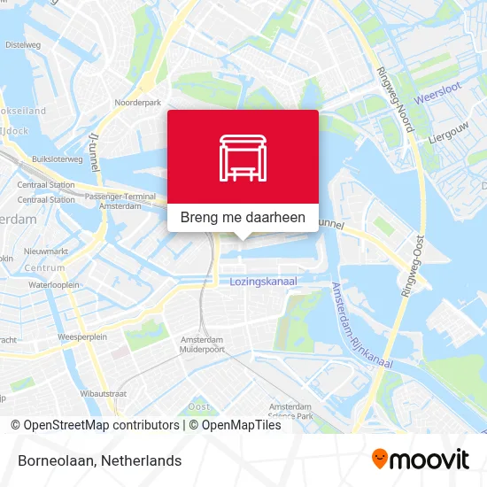 Borneolaan kaart