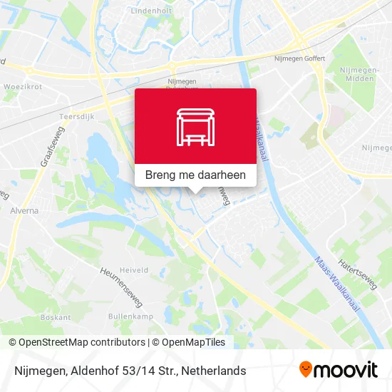 Nijmegen, Aldenhof 53/14 Str. kaart