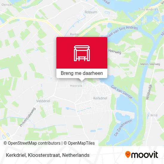 Kerkdriel, Kloosterstraat kaart