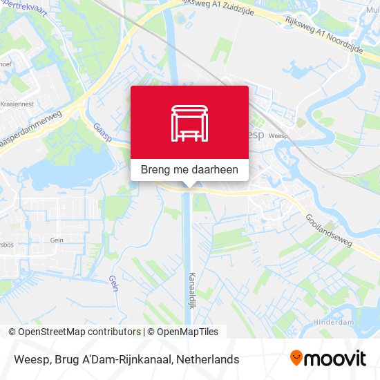 Weesp, Brug A'Dam-Rijnkanaal kaart