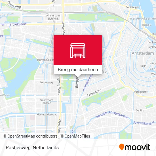 Postjesweg kaart