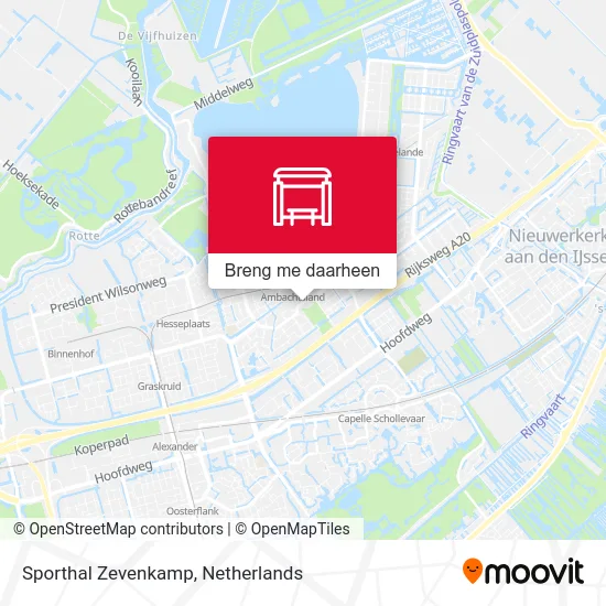Sporthal Zevenkamp kaart