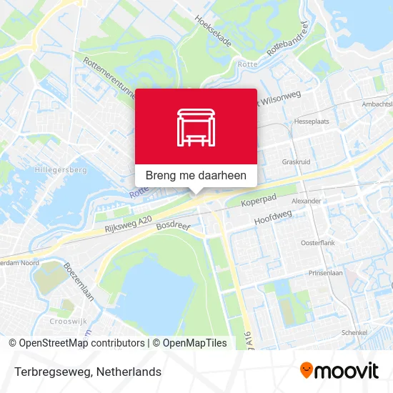 Terbregseweg kaart