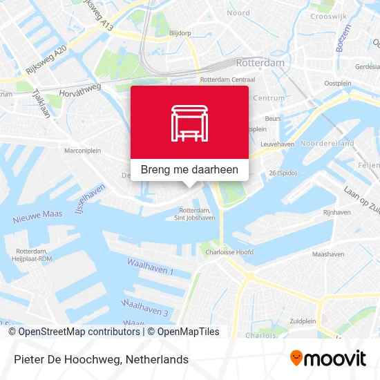 Pieter De Hoochweg kaart