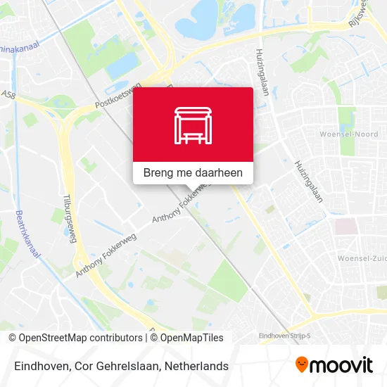 Eindhoven, Cor Gehrelslaan kaart