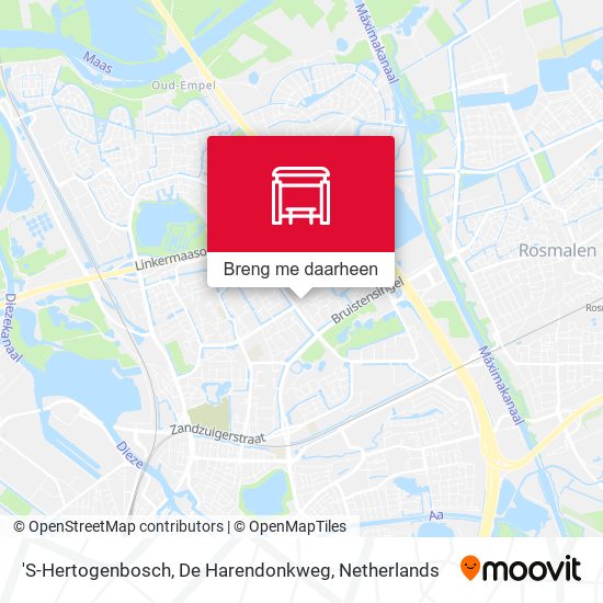 'S-Hertogenbosch, De Harendonkweg kaart