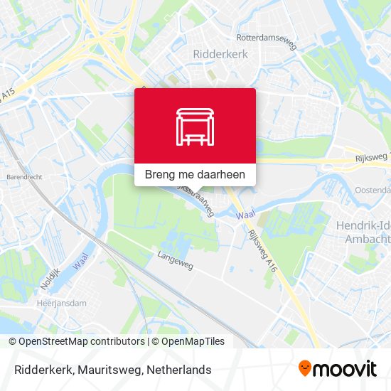 Ridderkerk, Mauritsweg kaart