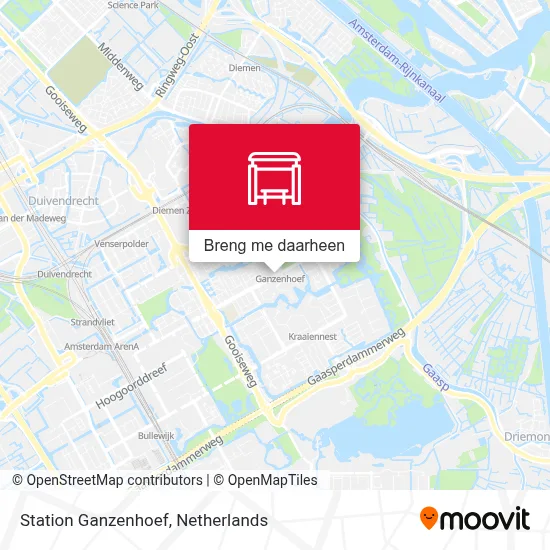 Station Ganzenhoef kaart