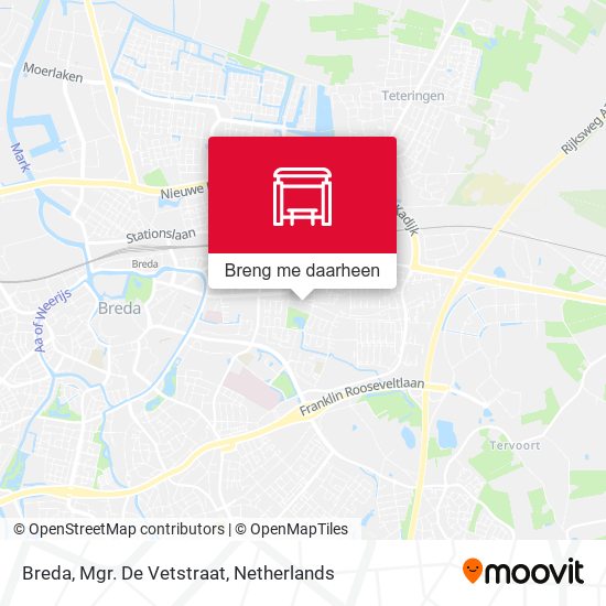 Breda, Mgr. De Vetstraat kaart