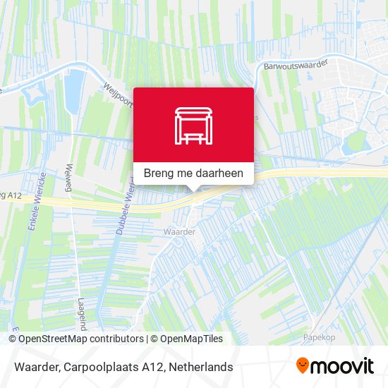 Waarder, Carpoolplaats A12 kaart