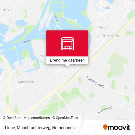 Linne, Maasbrachterweg kaart