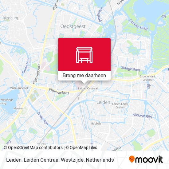 Leiden, Leiden Centraal Westzijde kaart