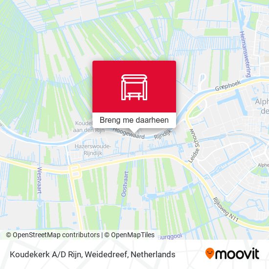 Koudekerk A/D Rijn, Weidedreef kaart