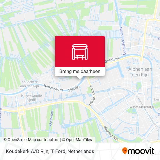 Koudekerk A/D Rijn, 'T Ford kaart