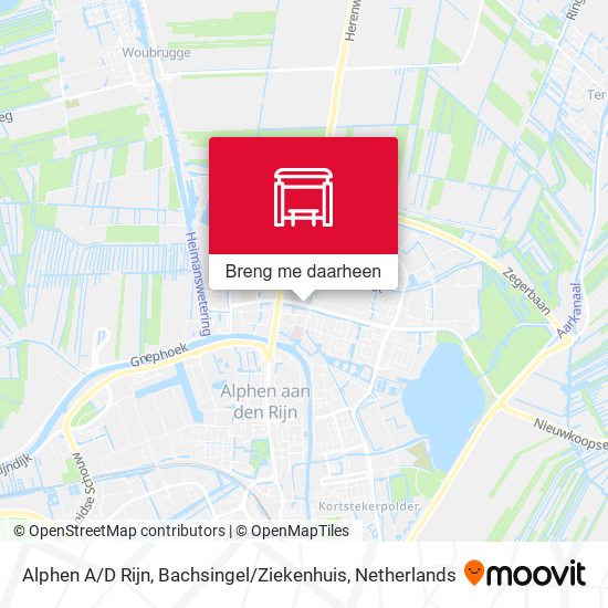 Alphen A / D Rijn, Bachsingel / Ziekenhuis kaart