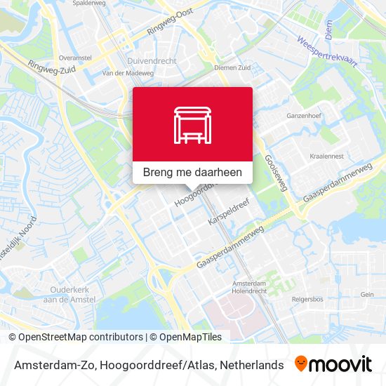 Amsterdam-Zo, Hoogoorddreef / Atlas kaart
