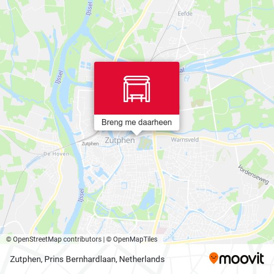 Zutphen, Prins Bernhardlaan kaart