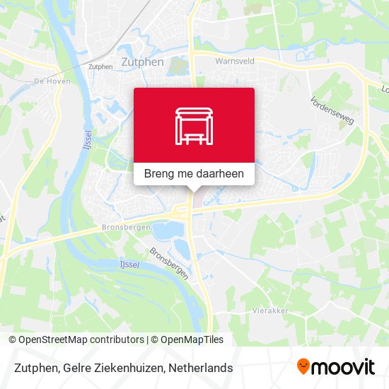 Zutphen, Gelre Ziekenhuizen kaart