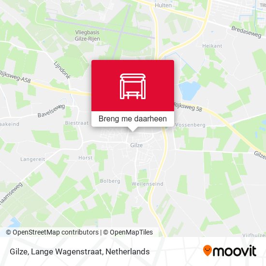 Gilze, Lange Wagenstraat kaart