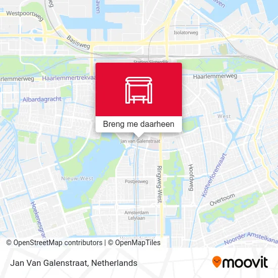 Jan Van Galenstraat kaart