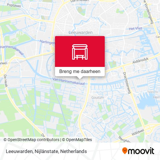 Leeuwarden, Nijlânstate kaart