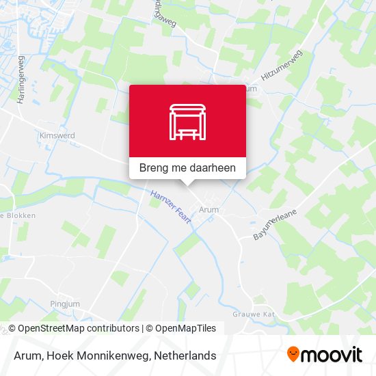 Arum, Hoek Monnikenweg kaart