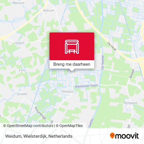 Weidum, Wielsterdijk kaart