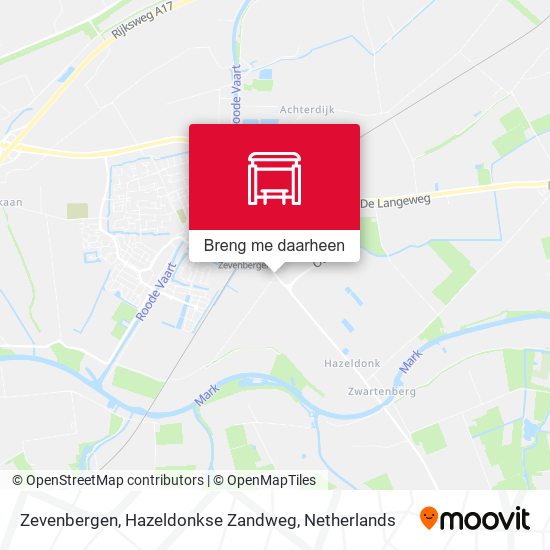 Zevenbergen, Hazeldonkse Zandweg kaart