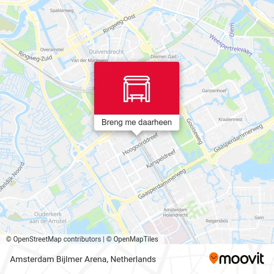 Amsterdam Bijlmer Arena kaart