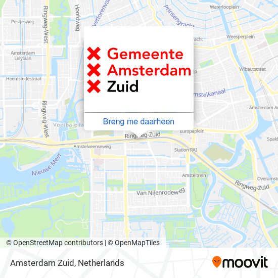 Amsterdam Zuid kaart