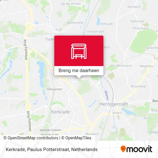 Kerkrade, Paulus Potterstraat kaart