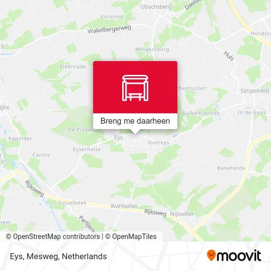 Eys, Mesweg kaart