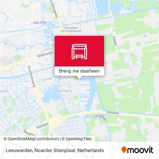 Leeuwarden, Noarder Stienplaat kaart