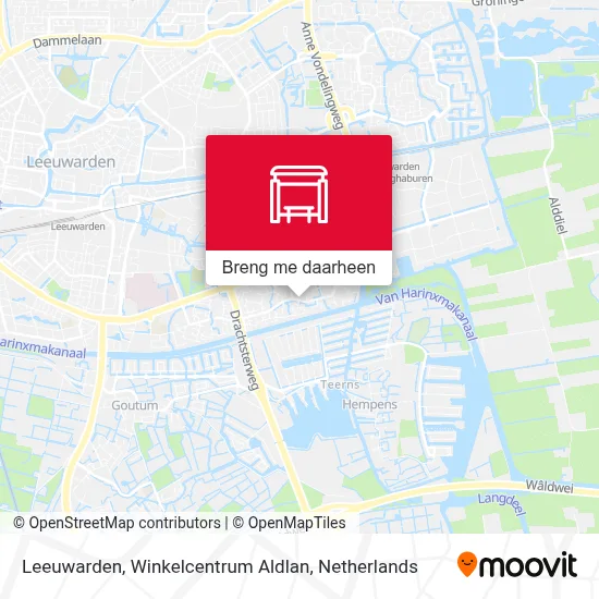 Leeuwarden, Winkelcentrum Aldlan kaart