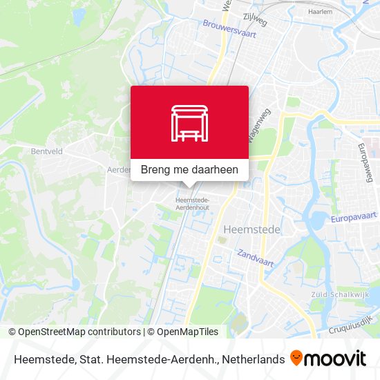 Heemstede, Stat. Heemstede-Aerdenh. kaart