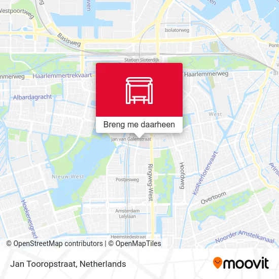 Jan Tooropstraat kaart